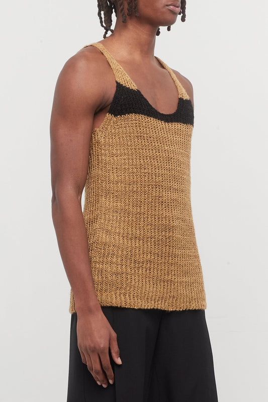 Dries Van Noten Milky Top in Cognac side