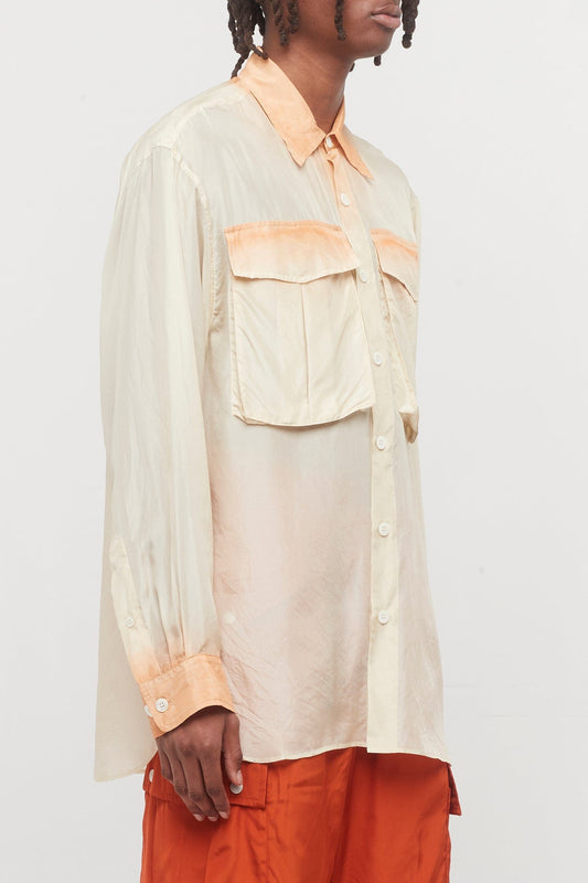 Dries Van Noten Calander Tris Shirt in Orange side