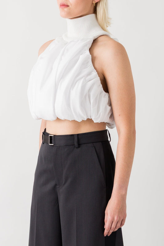 Duran Lantink Ruched Halterneck Cropped Top side