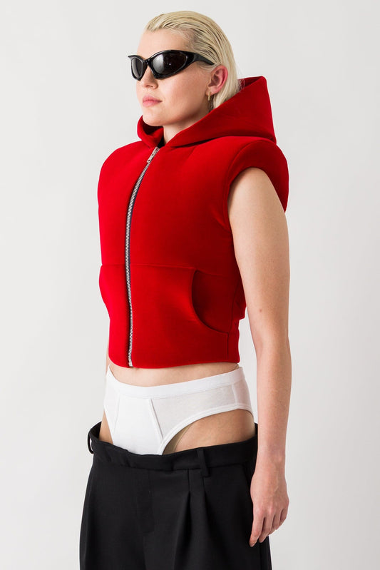 Duran Lantink Velvet Neoprene Padded Waistcoatt side