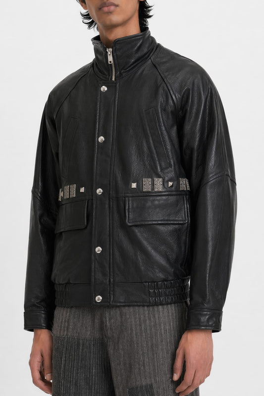 Enfants Riches Déprimés Prince Phillip's Studded Leather Jacket side