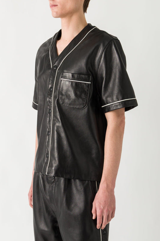 Ernest W. Baker Baseball Leather Shirt side