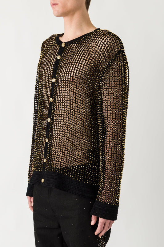 Ernest W. Baker Handmade Embroidered Beads Cardigan side