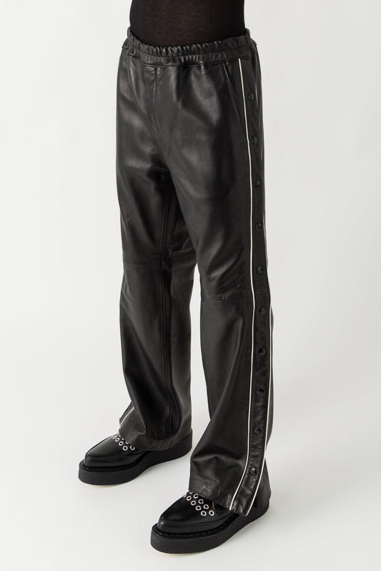 Ernest W. Baker Leather Warm Up Trousers side