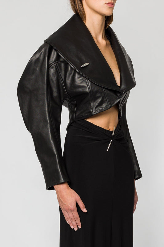 Grace Ling Circle Bolero with Biomorphic Buttons side