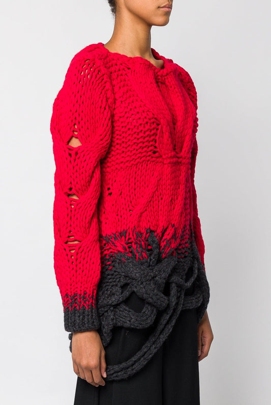 Halos Handknitted Cables Pull side