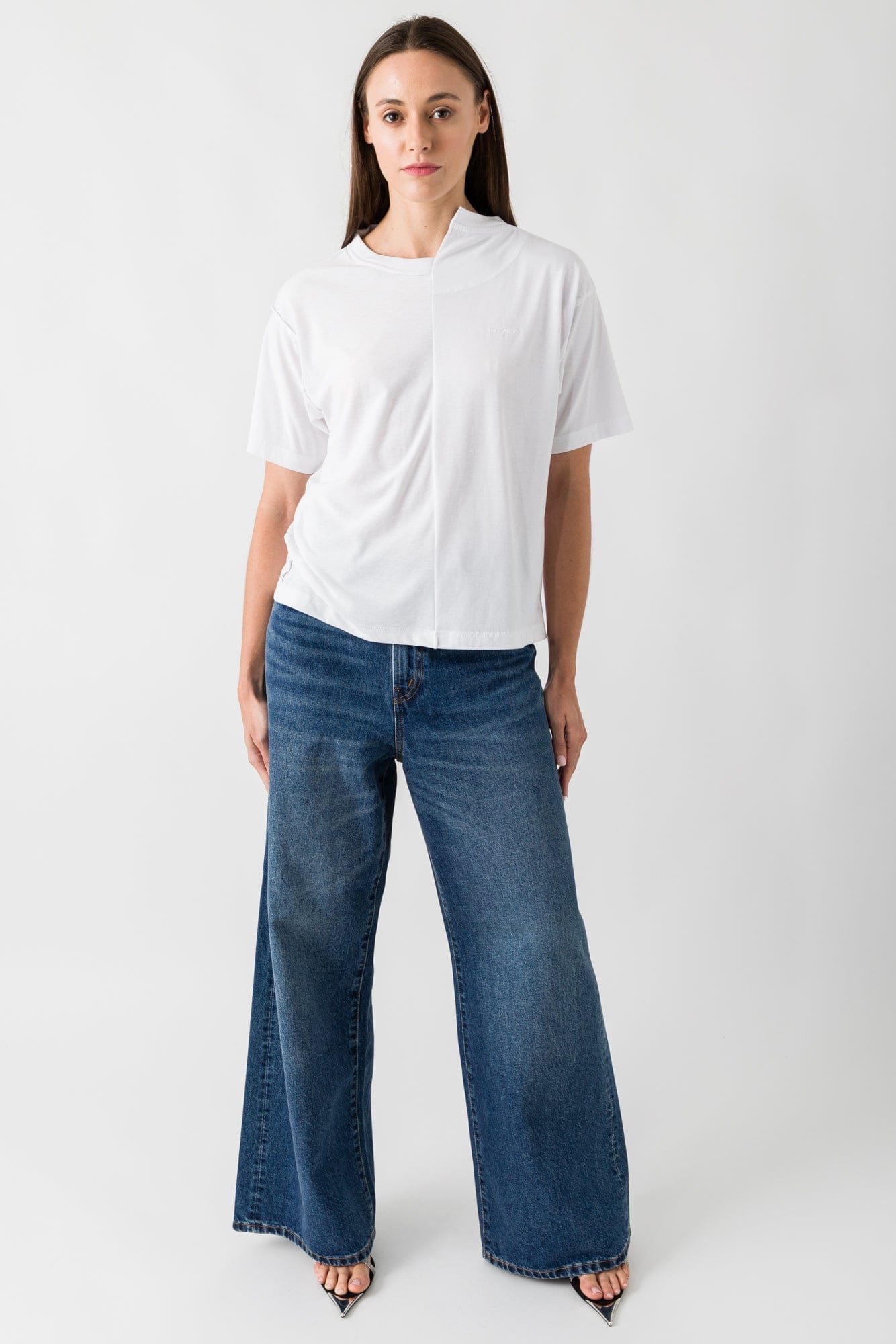 Hodakova Asymmetric Split T-Shirt full look