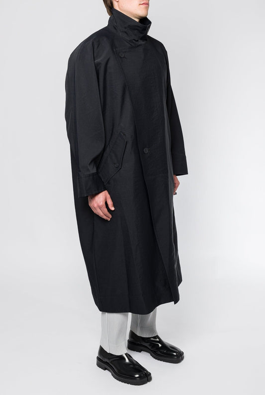 Homme Plissé Issey Miyake Blank Coat in Black side