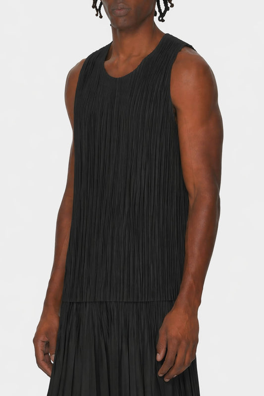 Homme Plissé Issey Miyake June Monthly Colors Tank in Black side