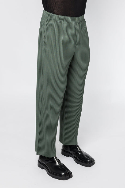 Homme Plissé Issey Miyake MC October 2024 Trousers in Moss Green side
