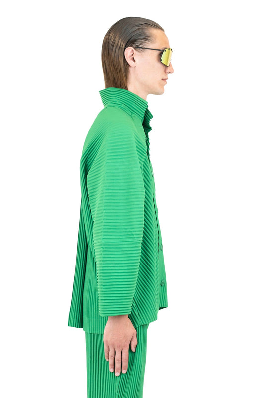 Homme Plissé MC July 23 Button Down in Emerald side