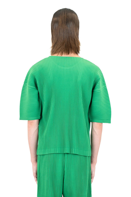 Homme Plissé MC July 23 T Shirt in Emerald back