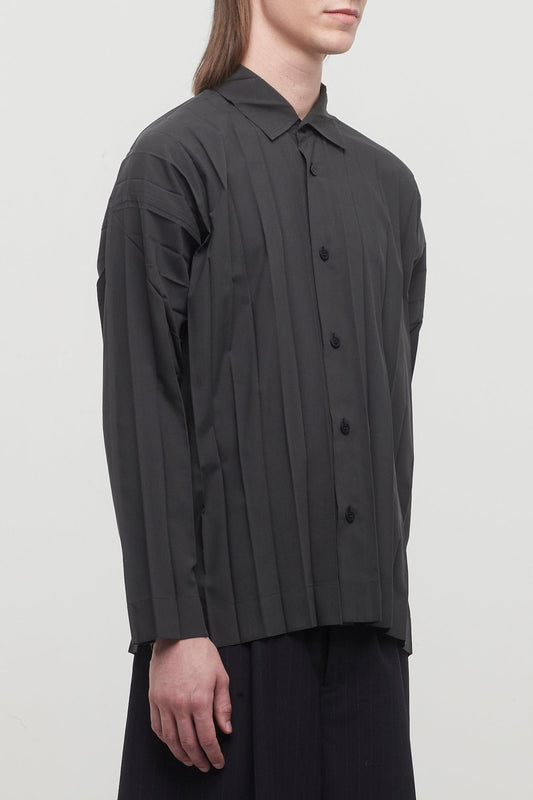 Homme Plissé Issey Miyake Edge Shirt in Charcoal side