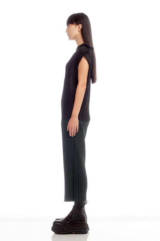 Issey Miyake Angled Pleats Sleeveless Top side