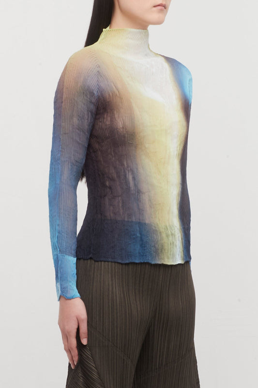 Issey Miyake Light Leak Chiffon Twist Top side