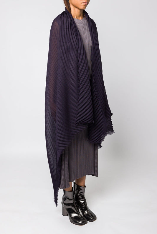 Issey Miyake Silk Wool Pleats Stole side