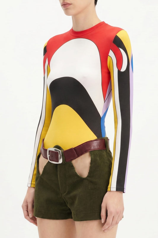 Jean Paul Gaultier Body Map Printed Long Sleeve Top SS26 side