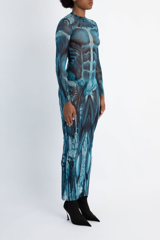 Jean Paul Gaultier Ecorche Mesh Long Dress side