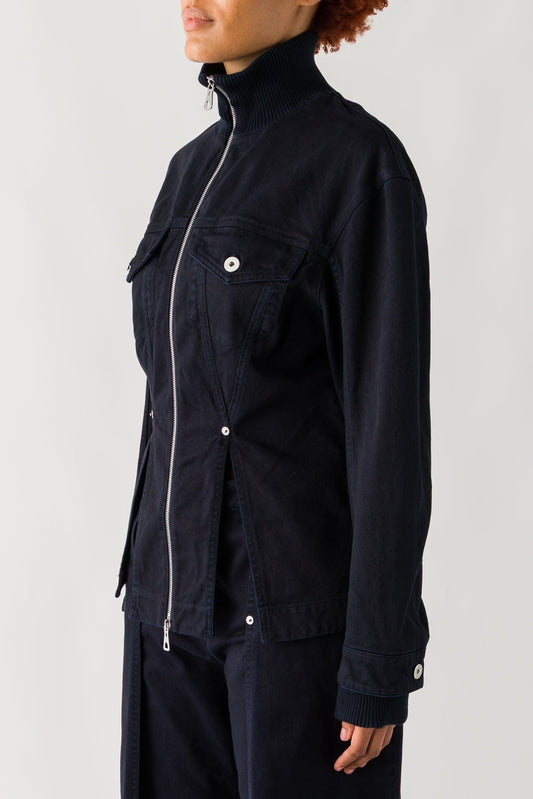 Jean Paul Gaultier Fitted Denim Jacket in Navy side