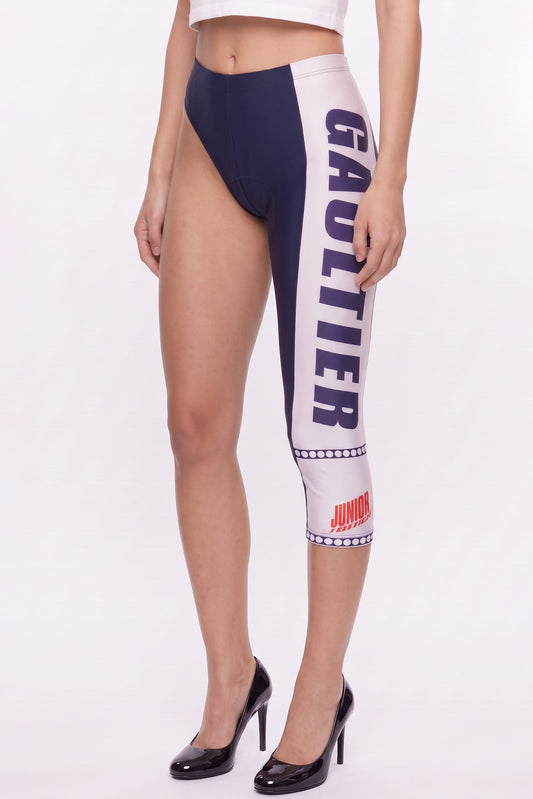 Jean Paul Gaultier Junior Gaultier Printed Asymmetric Cyclist Pants SS26 side