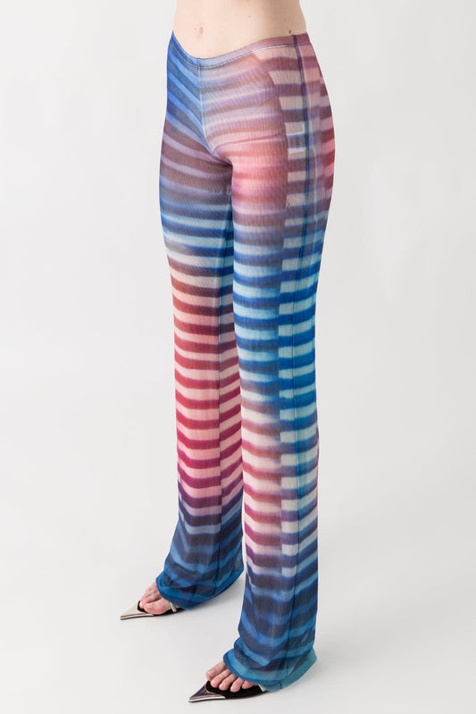 Jean Paul Gaultier Mesh Printed Trousers In Air side