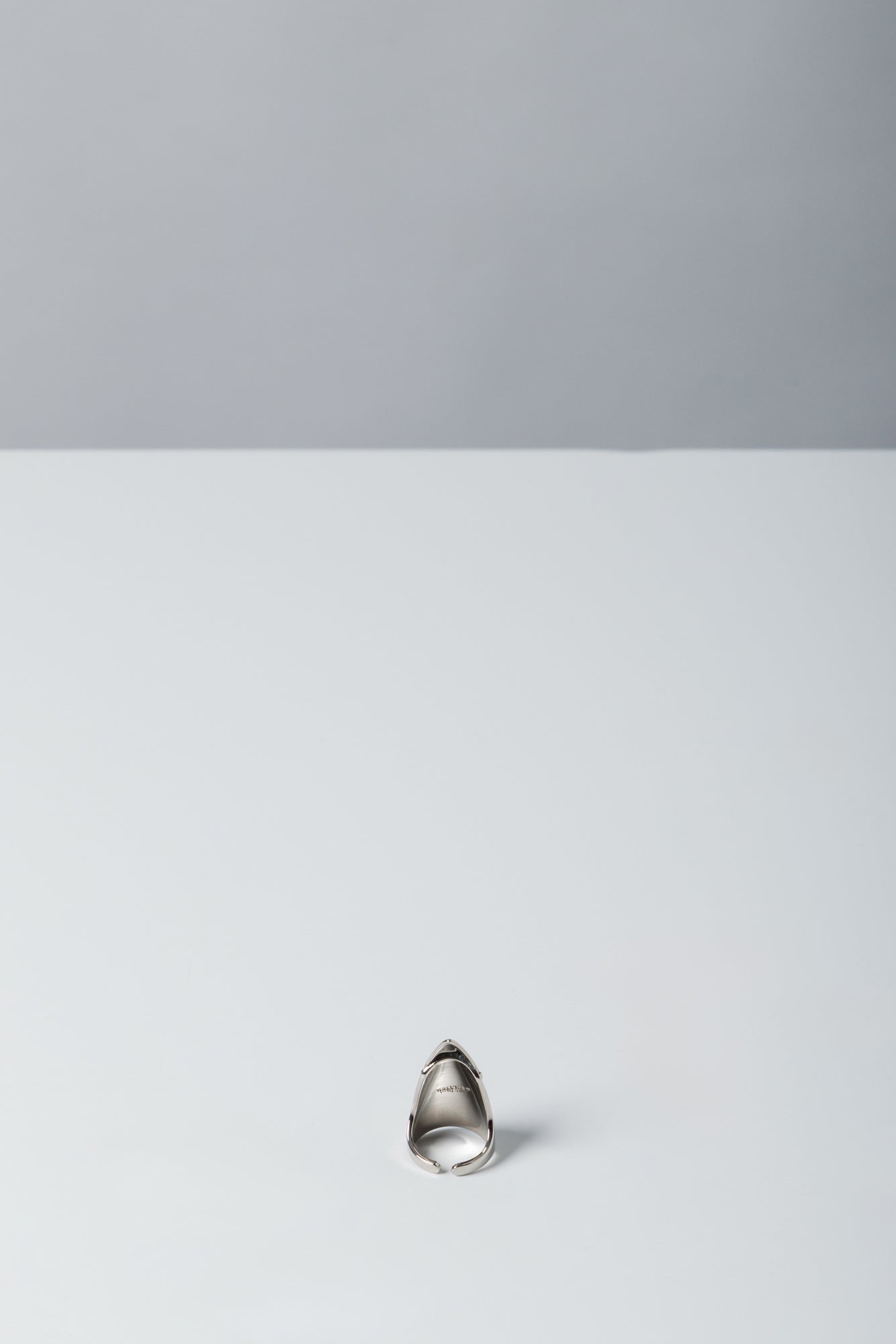 Jean Paul Gaultier Nail Ring In Silver under side