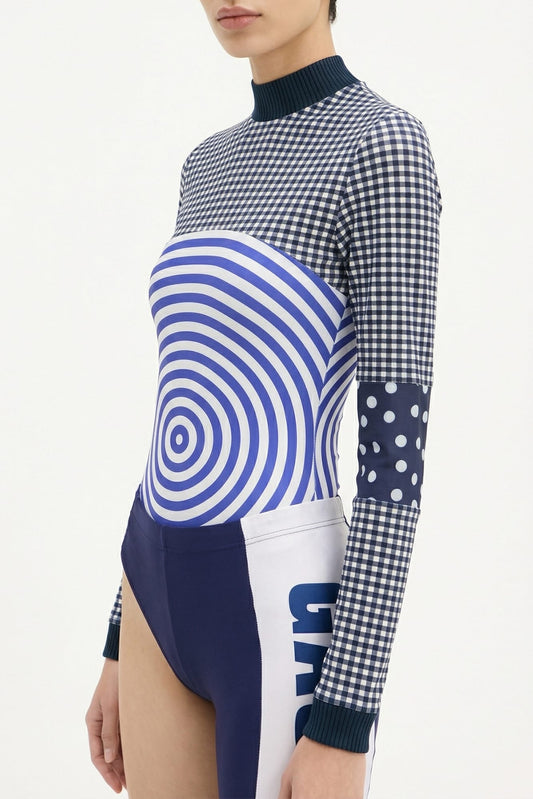 Jean Paul Gaultier Target Printed Long Sleeve Ribbed Top SS26 side