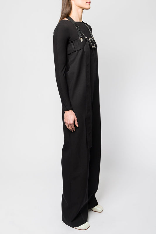 Jean Paul Gaultier Wool Tailored Overall with Suspender SS25 side