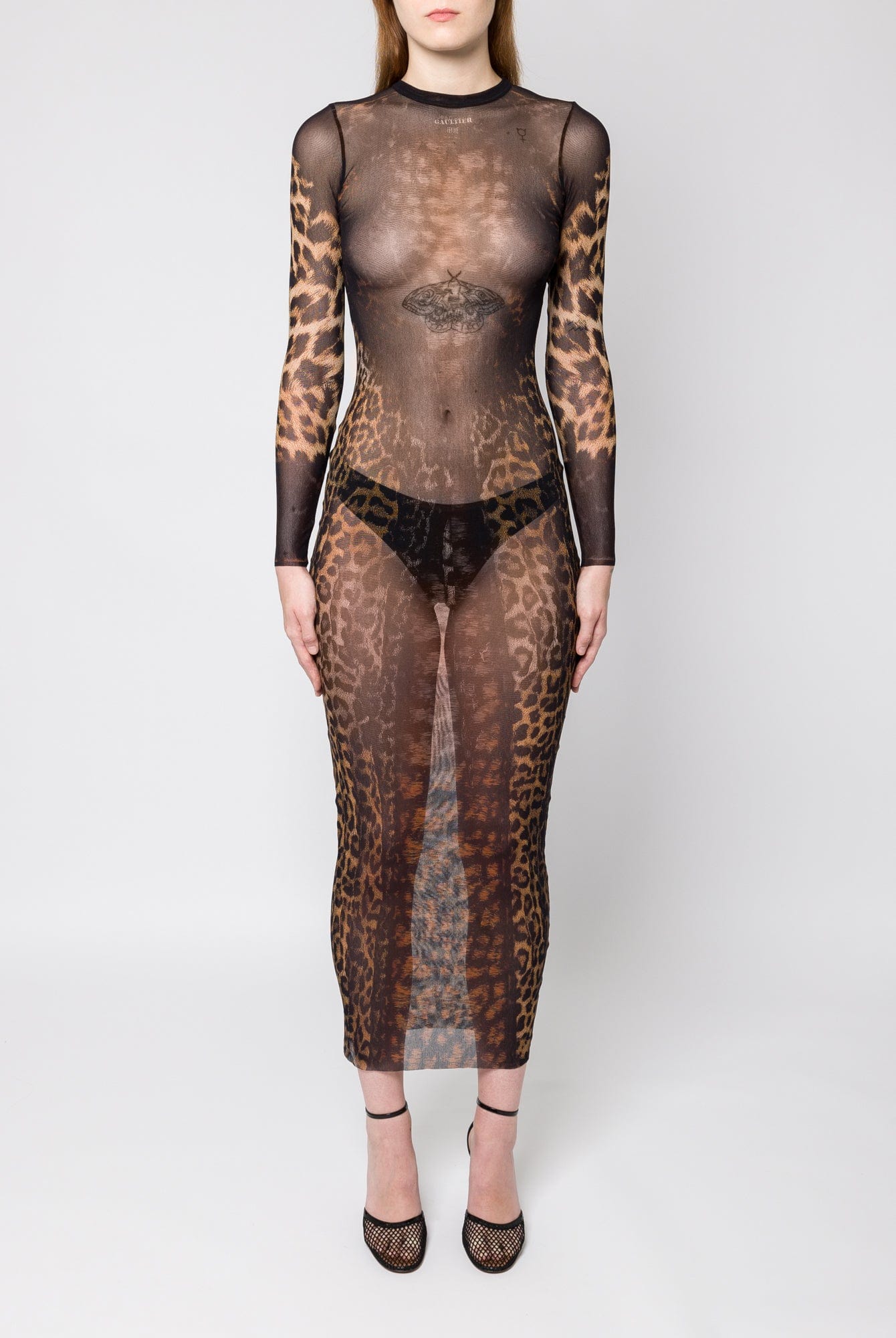 Jean Paul Gaultier Leopard Printed Mesh Long Dress Antidote Fashion and Lifestyle Jean Paul Gaultier Leopard Printed Mesh Long Dress Antidote Fashion and Lifestyle