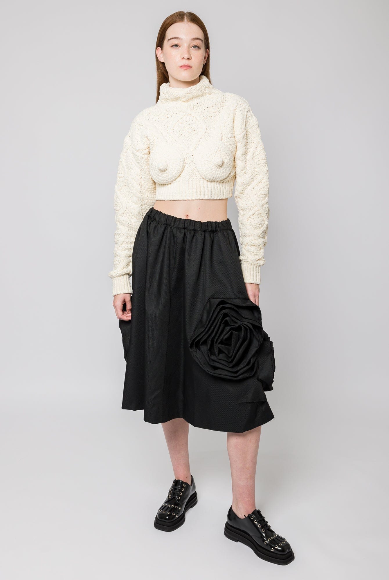 Jean Paul Gaultier Mix Cotton and Polyamide Jumper with Madonna Cups full