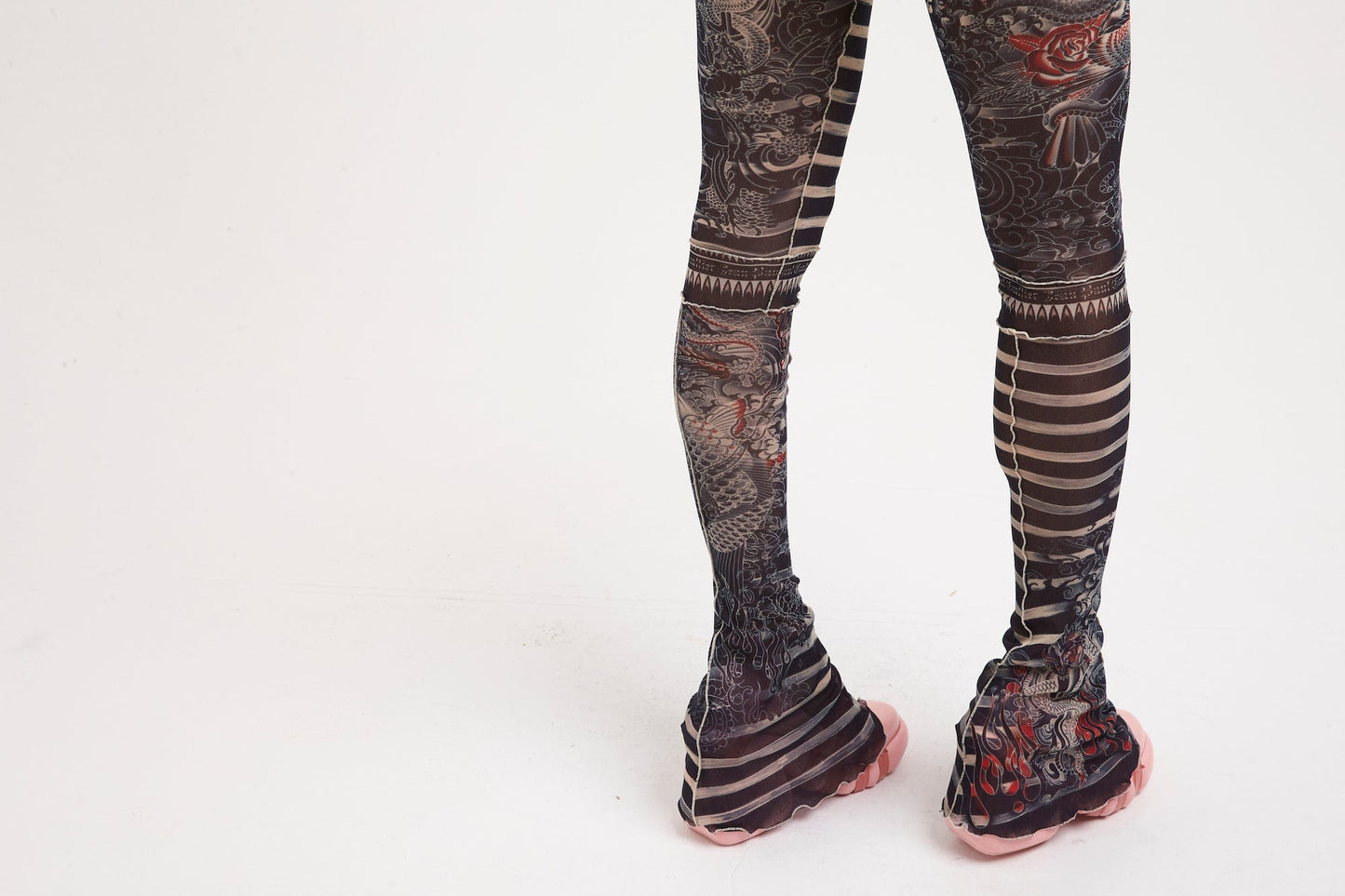 Jean Paul Gaultier Mariniere Tattoo Flare Trousers detail 2