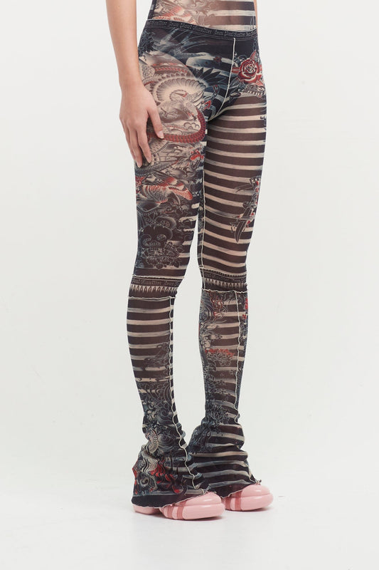 Jean Paul Gaultier Mariniere Tattoo Flare Trousers side