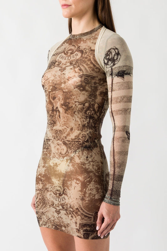 Jean Paul Gaultier Tattoo Mariniere Mesh Sleeves side