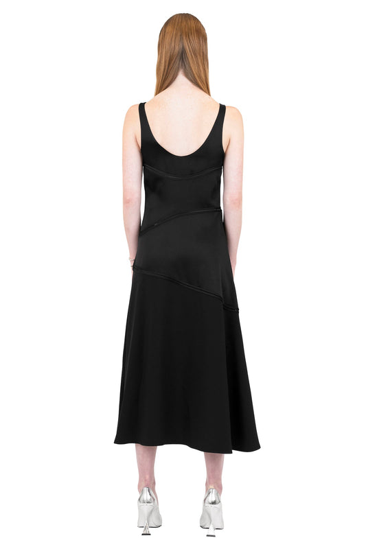 Jil Sander Bias Slip Dress in Black back