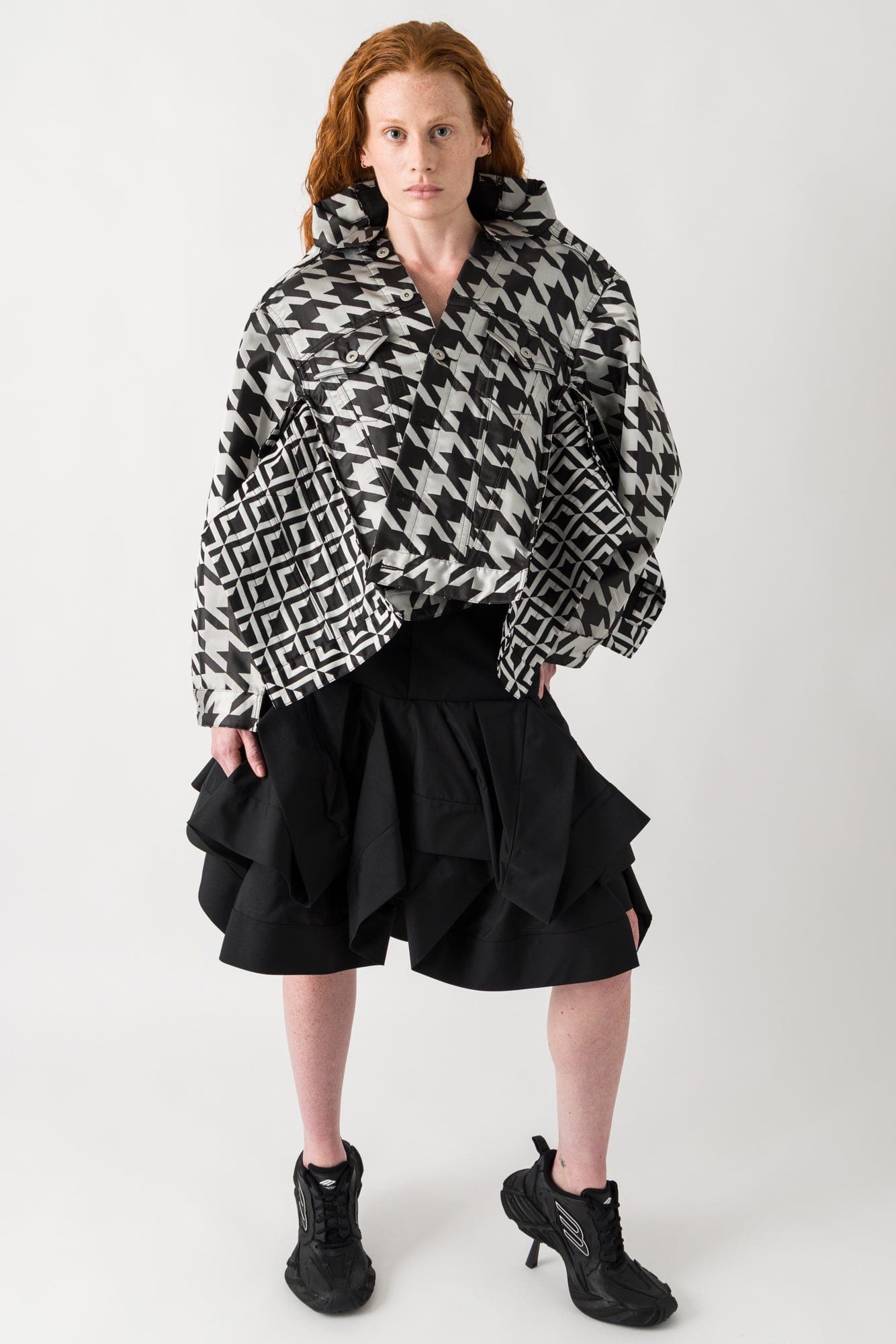 Junya Watanabe Denim Cape Jacket full look