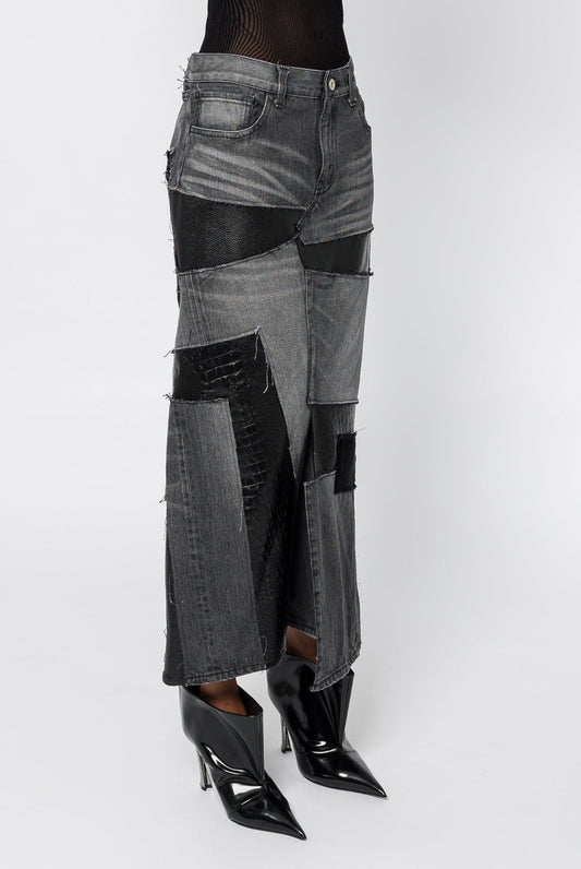 Junya Watanabe Patchwork Skirt side