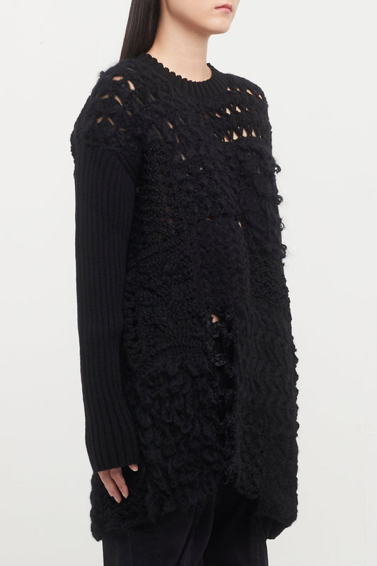 Junya Watanabe Deconstructed Biker Sweater side