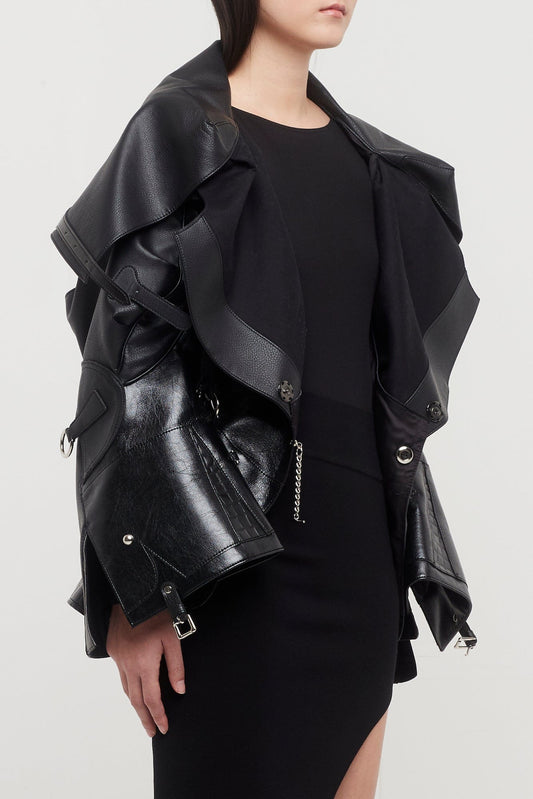 Junya Watanabe Runway Deconstructed Biker Jacket side