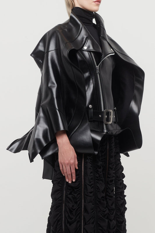 Junya Watanabe Flared Biker Jacket side