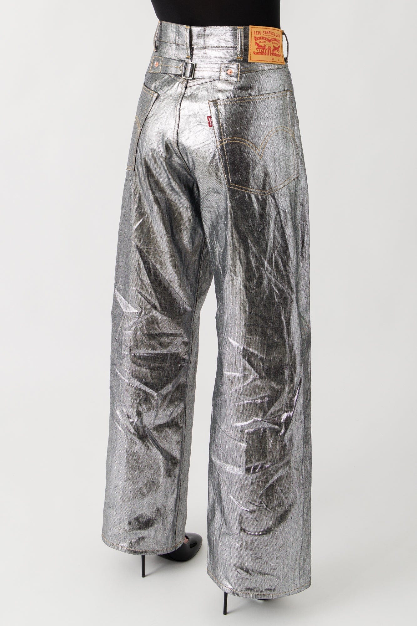 Junya Watanabe Silver Denim Pants back