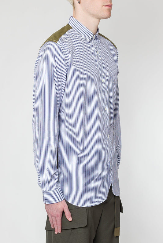 Junya Watanabe MAN Cotton Stripe Mixed Button Down side
