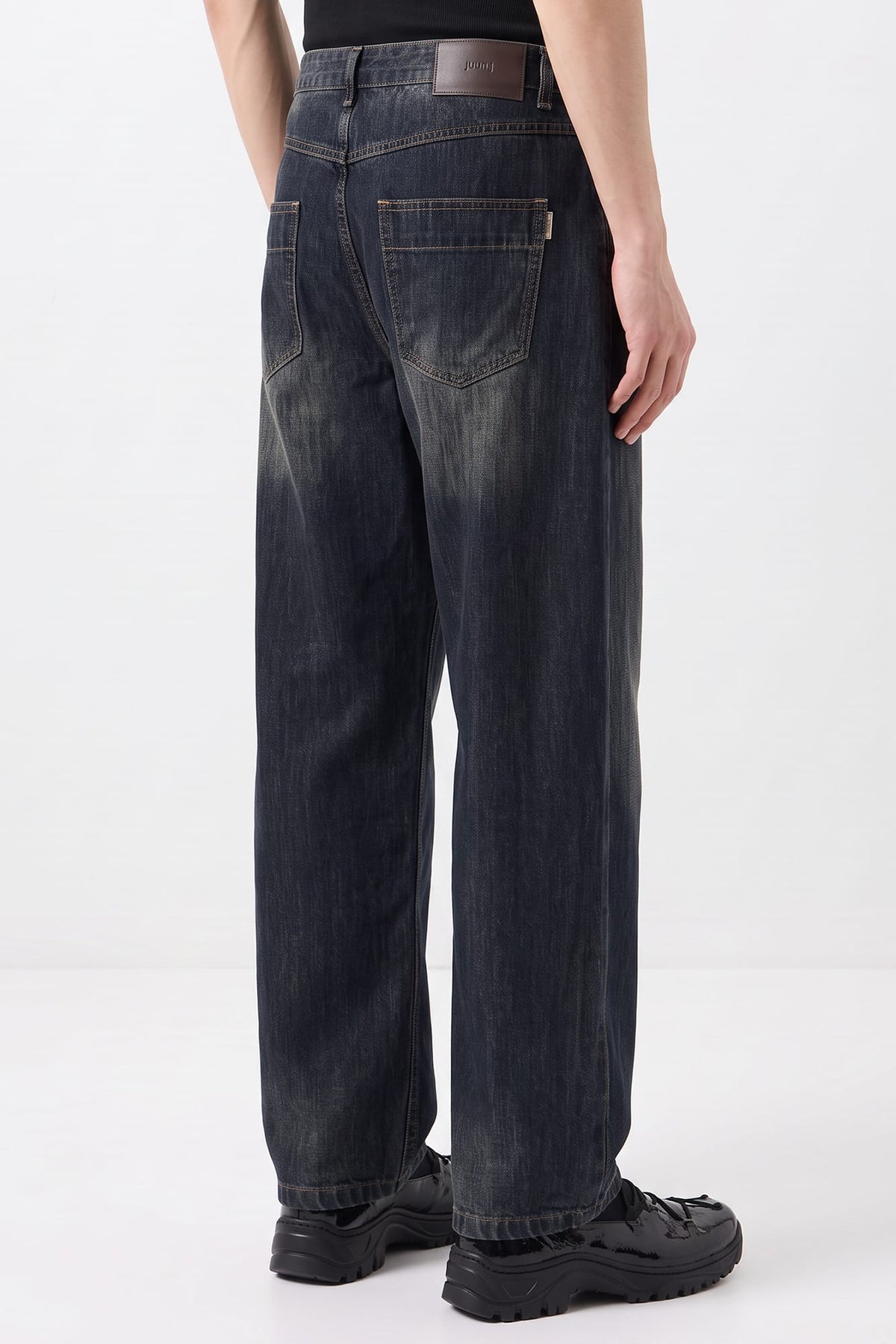 Juun.J Wide Flap Denim Pants back