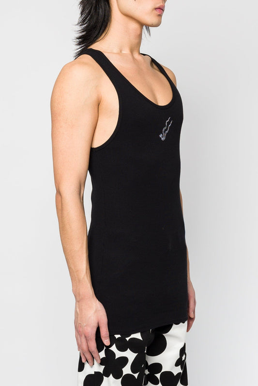 Lu'u Dan Unisex Logo Tank Top in Black side