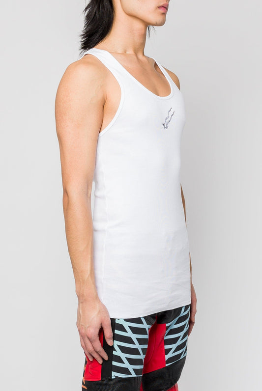 Lu'u Dan Unisex Logo Tank Top in White side