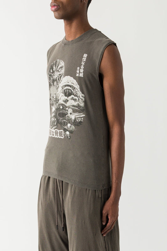 Lu'u Dan Sleeveless Demon Threat Tee side
