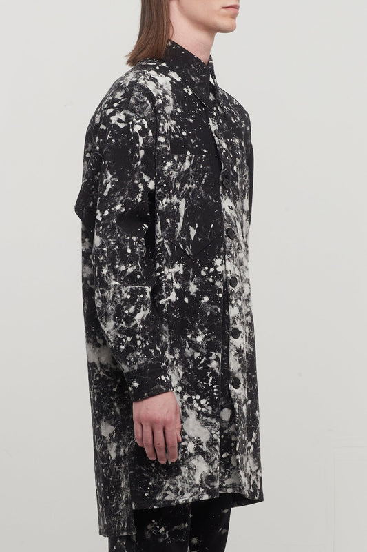 Lu'u Dan Bleach Splatter Mens Overshirt side