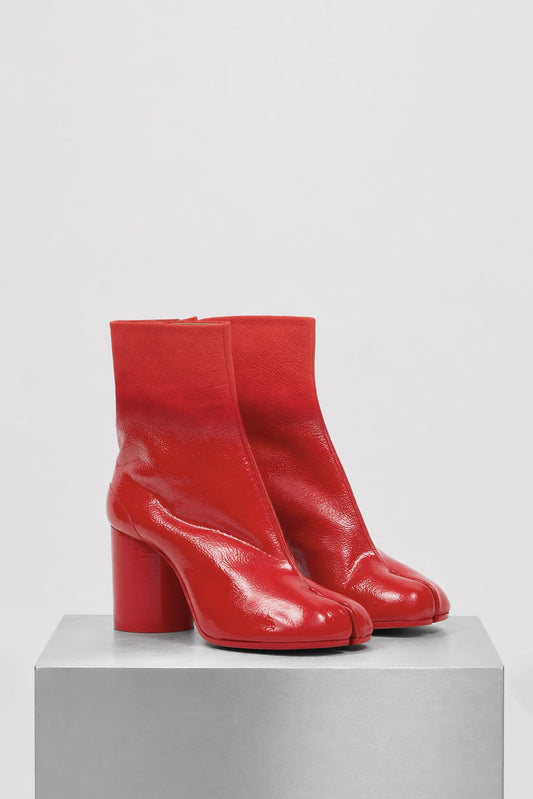 Maison Margiela Tabi Ankle Boots in Red SS26 side