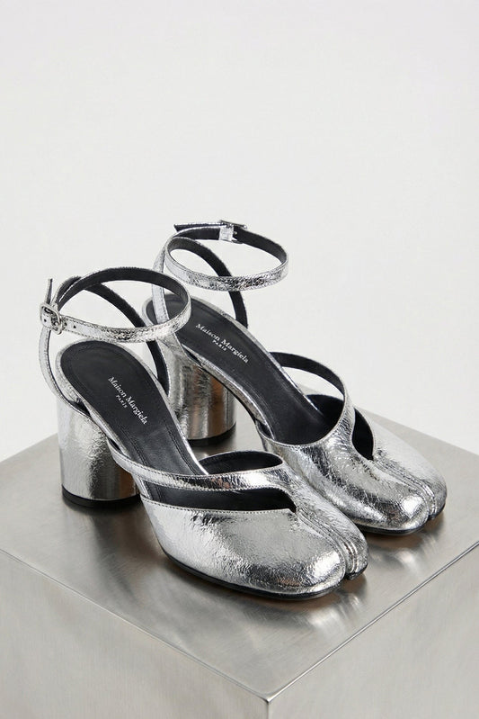 Maison Margiela Tabi Sandal Pump in Silver side
