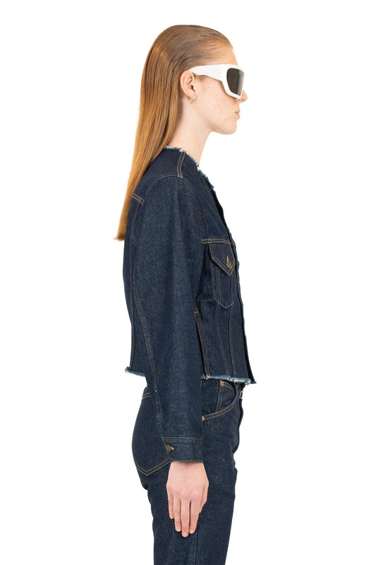 Maison Margiela Deconstructed Indigo Work Jacket side