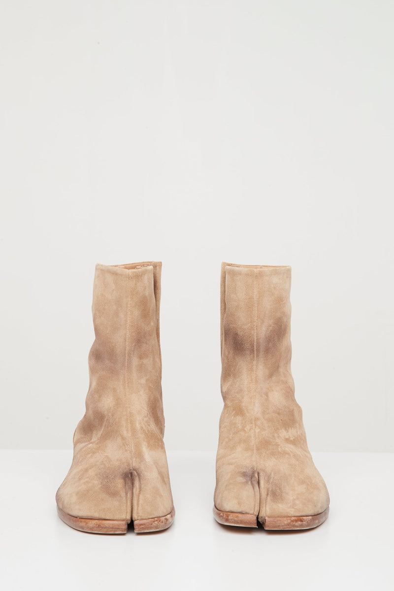 Maison Margiela Tabi Ankle Boots in Distressed Suede